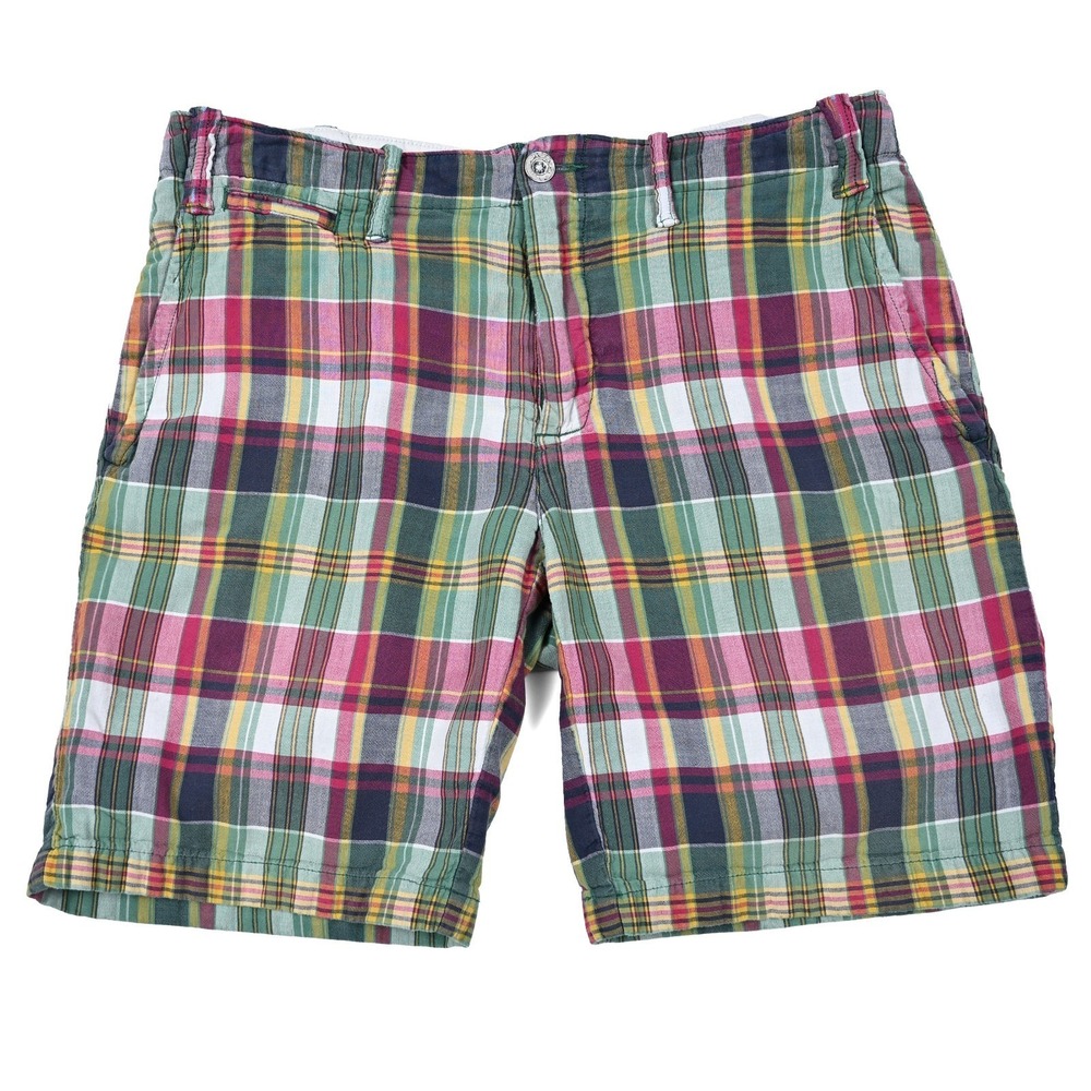 Polo Ralph Lauren Men's Shorts Sz 30 Authentic India Madras Plaid Multicolor